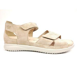 Hartjes 112032 Women's Beige Suede Velour Breeze 2 Romer Sandals Size 40 US 9.5